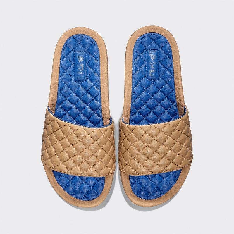 Women's Lusso Slide Tan / Cobalt view 1