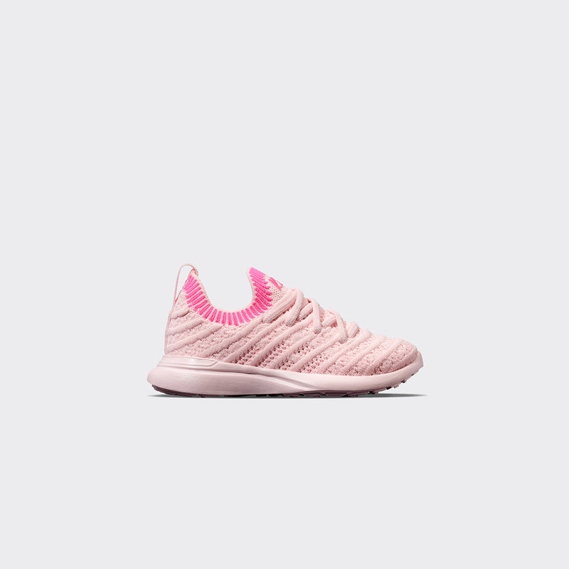 Kid's TechLoom Wave Bleached Pink / Fusion Pink / Ribbed view 1