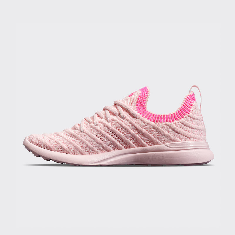Youth's TechLoom Wave Bleached Pink / Fusion Pink / Ribbed view 2