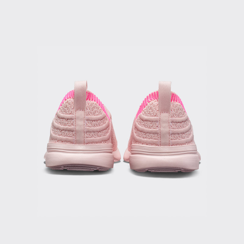 Youth's TechLoom Wave Bleached Pink / Fusion Pink / Ribbed view 3