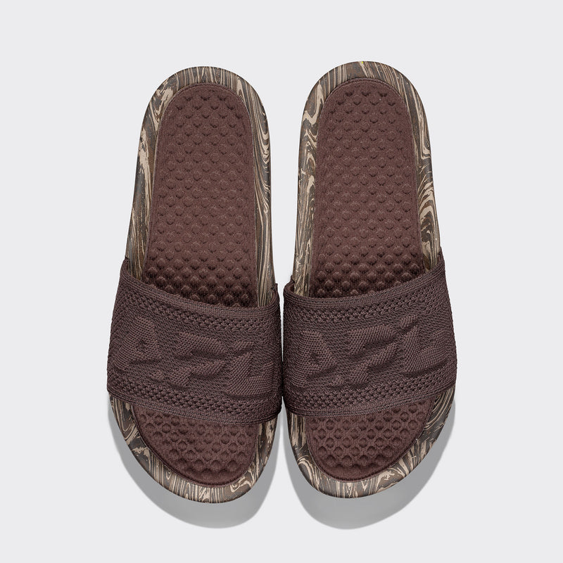 Men's Big Logo TechLoom Slide Chocolate / Sandstone / Marble view 1