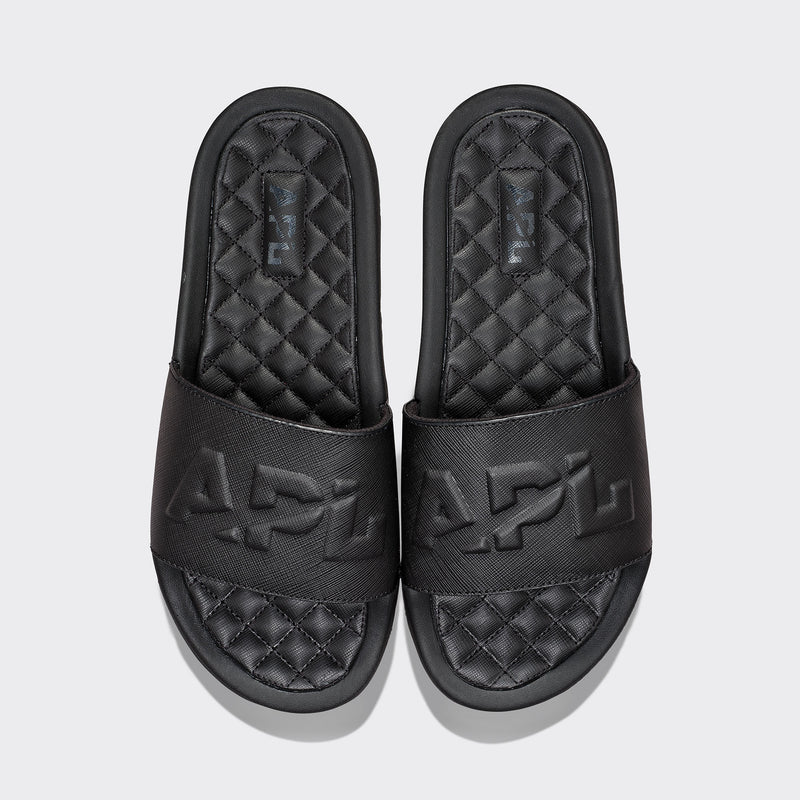 Men's Lusso Logo Slide Black view 1