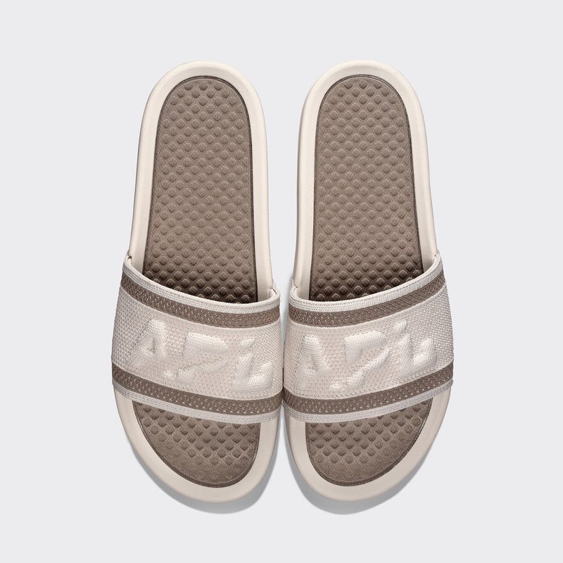 Women's Big Logo TechLoom Slide Pearl / Cobblestone view 1