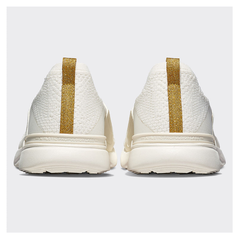 Men's TechLoom Bliss Ivory / Metallic Gold / Racer view 4