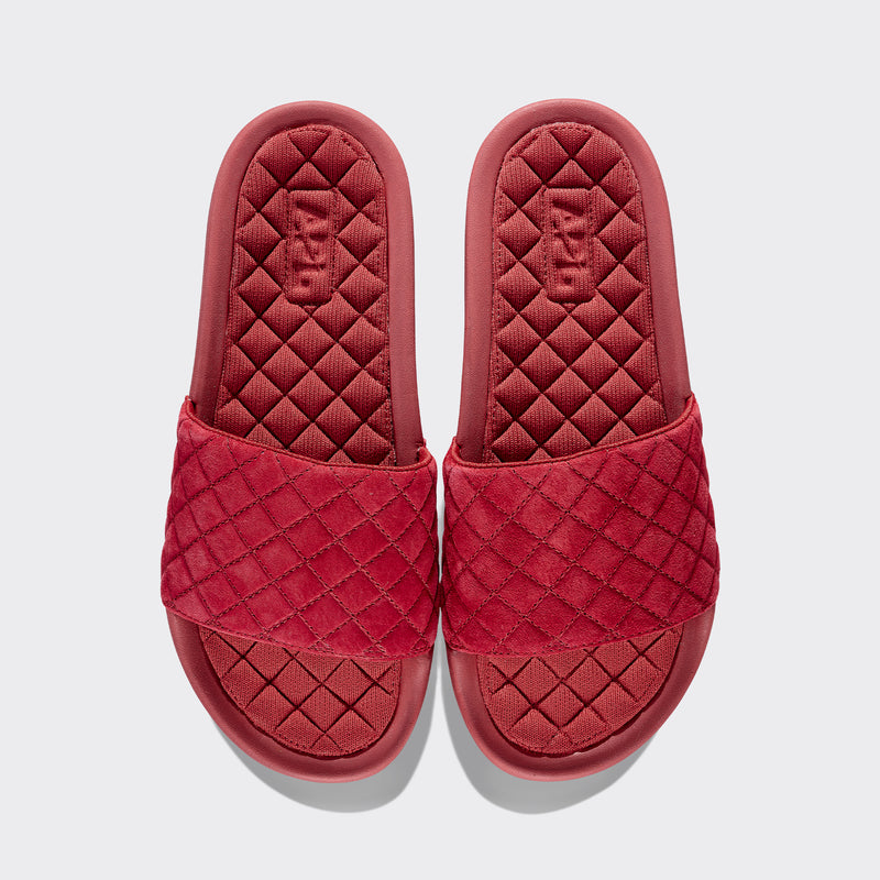 Women's Suede Lusso Slide Crimson view 1