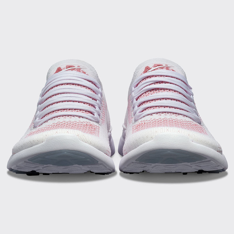 Women's TechLoom Breeze White / Fire Coral / White view 4