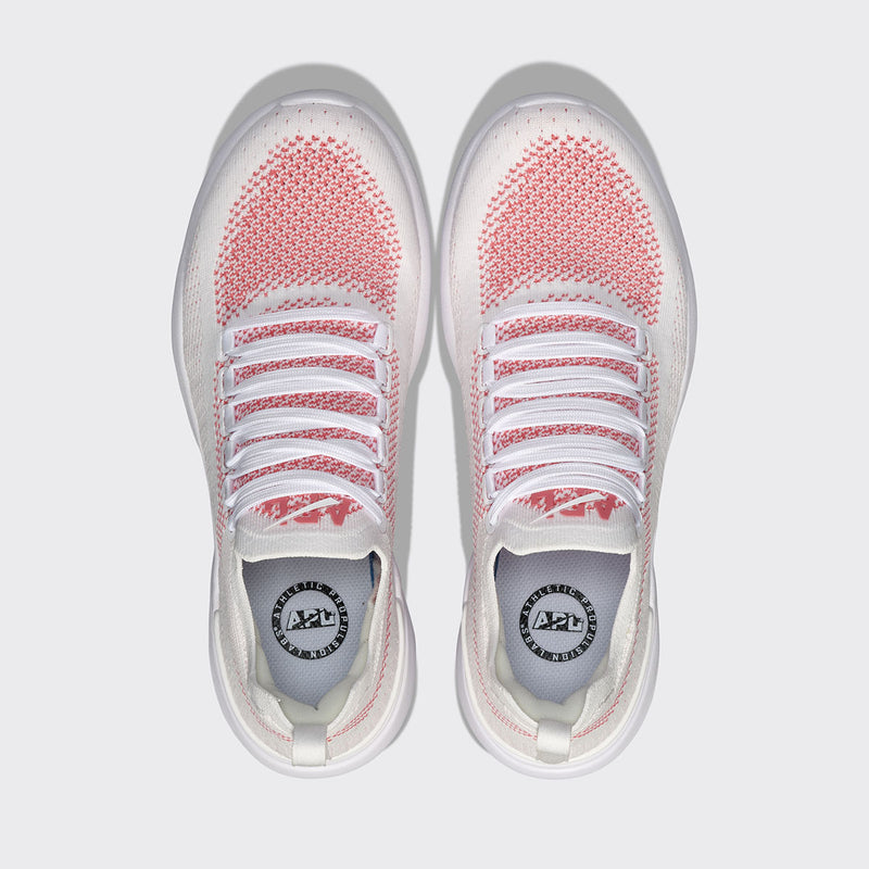 Women's TechLoom Breeze White / Fire Coral / White view 5