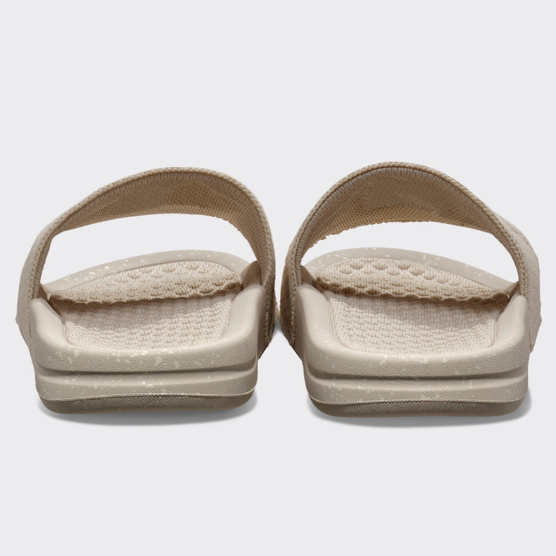 Women's Big Logo TechLoom Slide Greige / Ivory / Speckle view 4