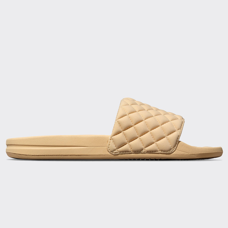 Women's Lusso Pool Slide Camel view 2