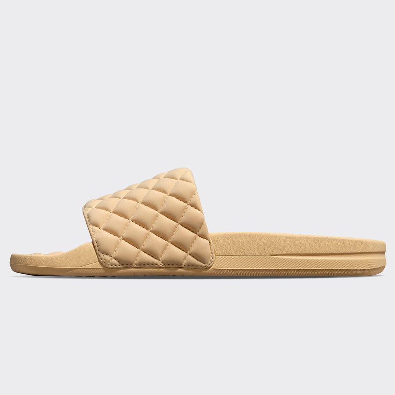 Women's Lusso Pool Slide Camel view 3