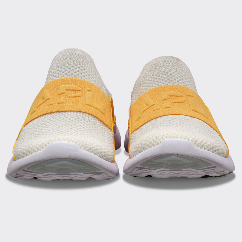 Women's TechLoom Bliss White / Marigold / UV view 4