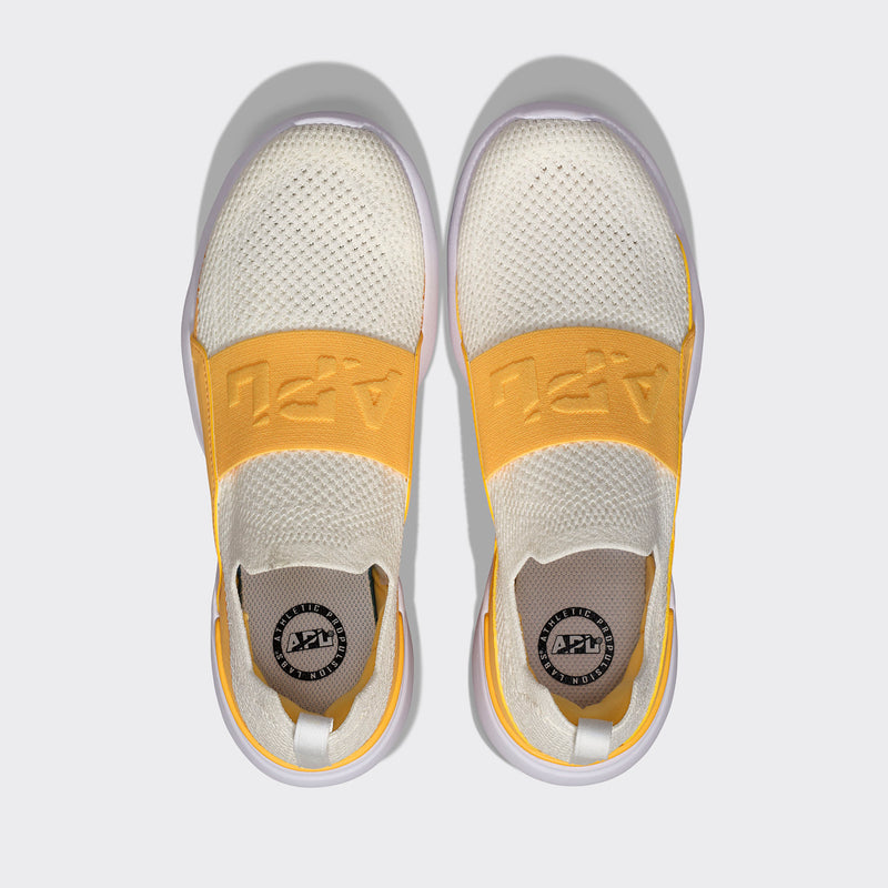 Women's TechLoom Bliss White / Marigold / UV view 5