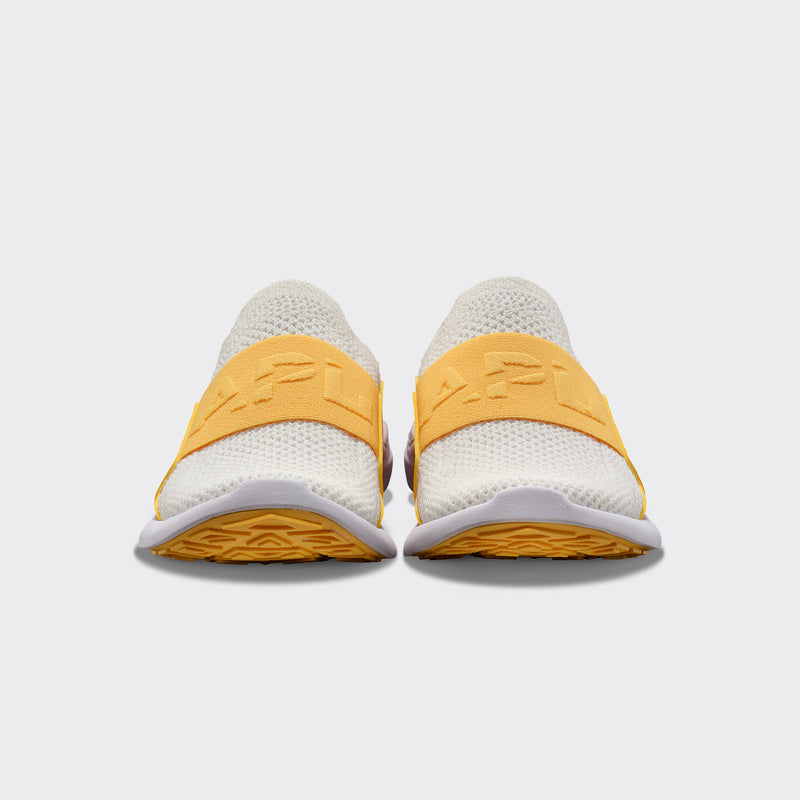 Youth's TechLoom Bliss White / Marigold / UV view 4