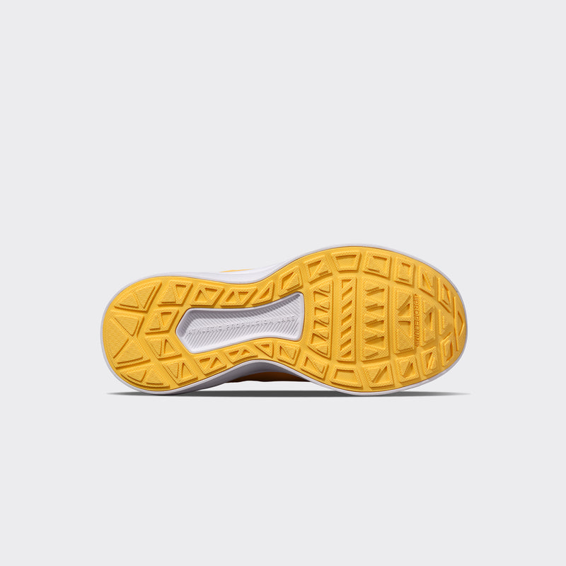 Youth's TechLoom Bliss White / Marigold / UV view 6