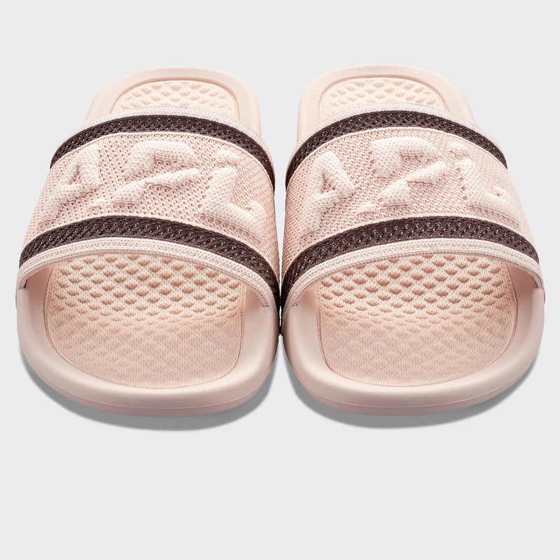 Women's Big Logo TechLoom Slide Oat Silk / Chocolate view 5