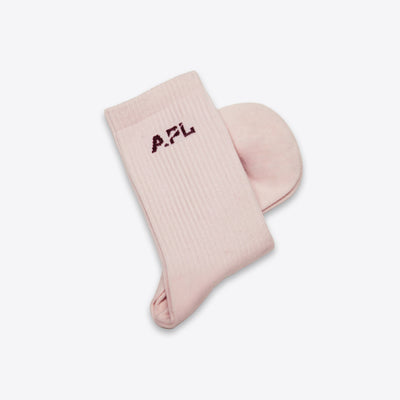 APL Lux Logo Socks Bleached Pink / Burgundy