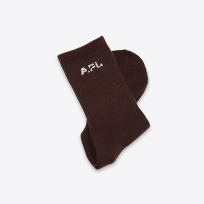 APL Lux Logo Socks Chocolate / White