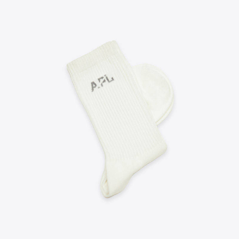 APL Lux Logo Socks Ivory / Cement view 1