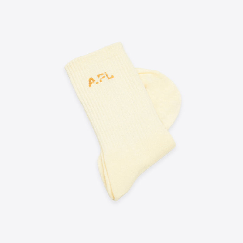 APL Lux Logo Socks Vanilla / Tan view 1