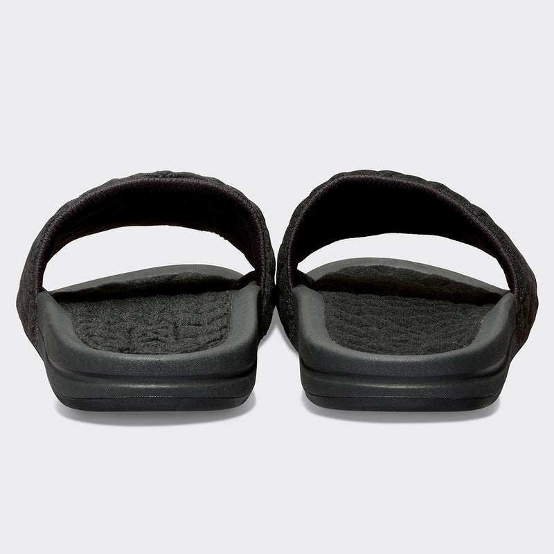 Women's Vegan Suede Lusso Slide Black view 4