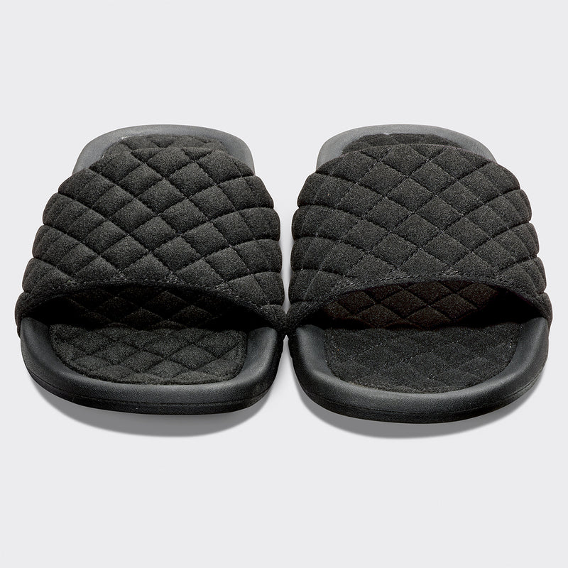 Women's Vegan Suede Lusso Slide Black view 5