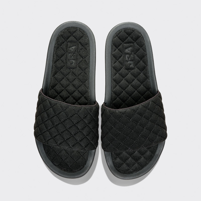 Women's Vegan Suede Lusso Slide Black view 1