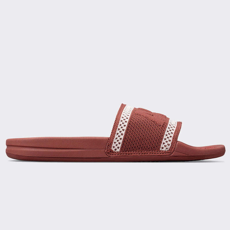 Women's Big Logo TechLoom Slide Bordeaux / Chalk view 2