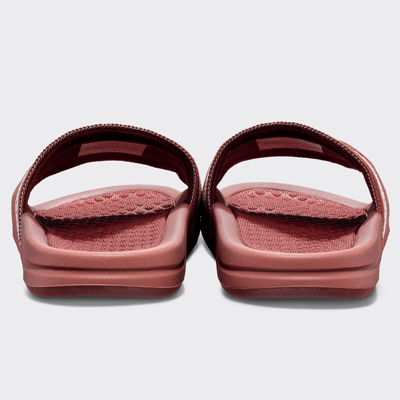 Women's Big Logo TechLoom Slide Bordeaux / Chalk view 4