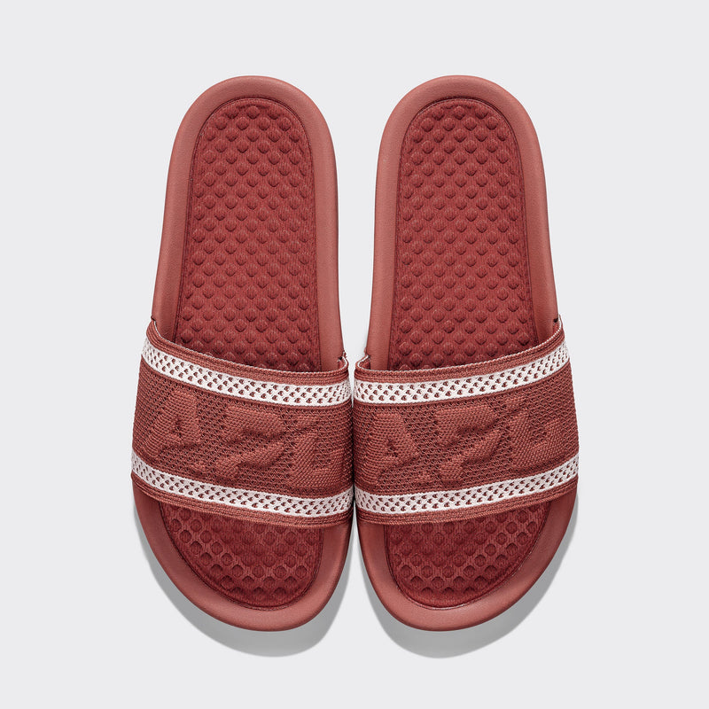 Women's Big Logo TechLoom Slide Bordeaux / Chalk view 1