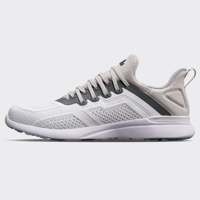 Men's TechLoom Tracer White / Harbor Grey / Smoke view 2