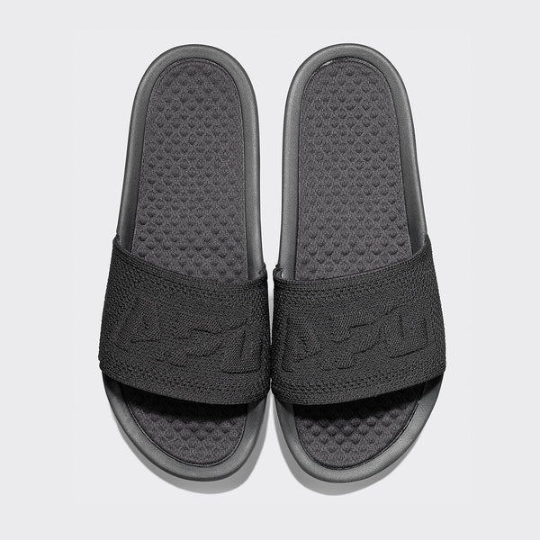 Women's Big Logo TechLoom Slide Black APL Shoes - Main Image