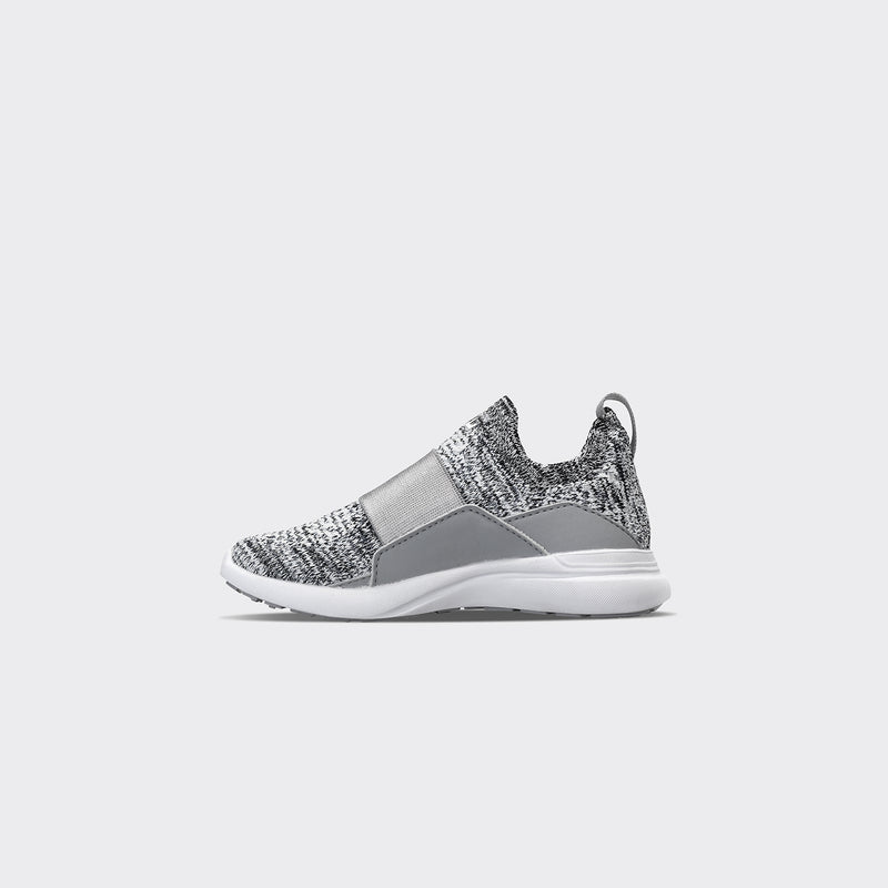Kid's TechLoom Bliss Heather Grey / White view 3