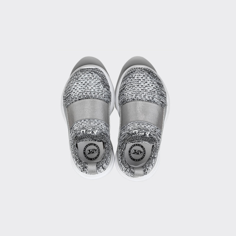 Kid's TechLoom Bliss Heather Grey / White view 2