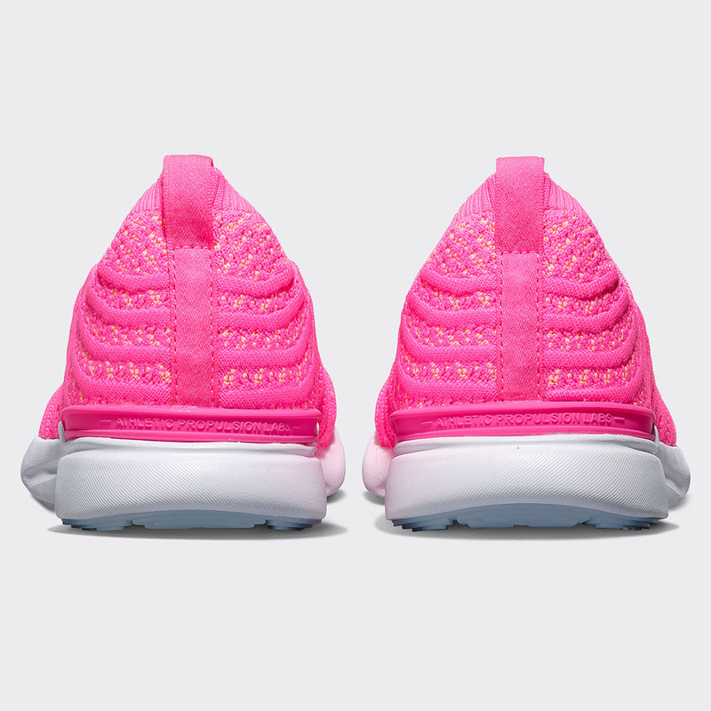 Women's TechLoom Wave Fusion Pink / Neon Peach / White view 3