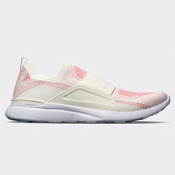 Women's TechLoom Bliss Ivory / Fire Coral / White view 1