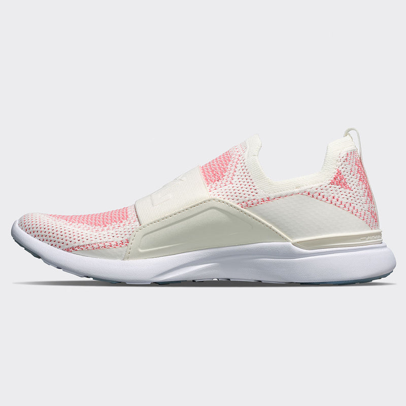 Women's TechLoom Bliss Ivory / Fire Coral / White view 2