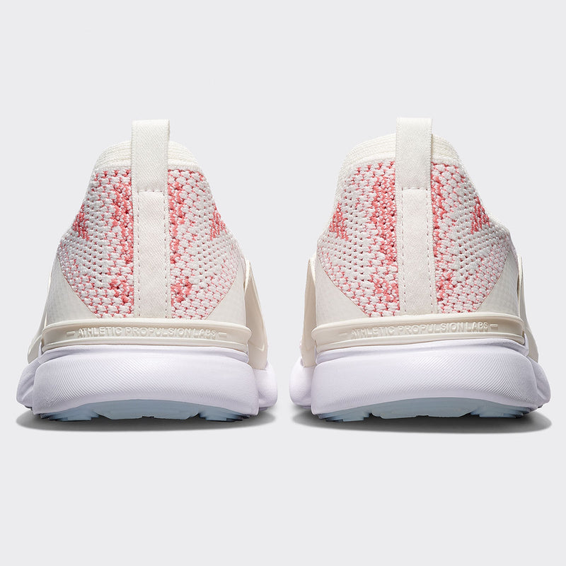 Women's TechLoom Bliss Ivory / Fire Coral / White view 3