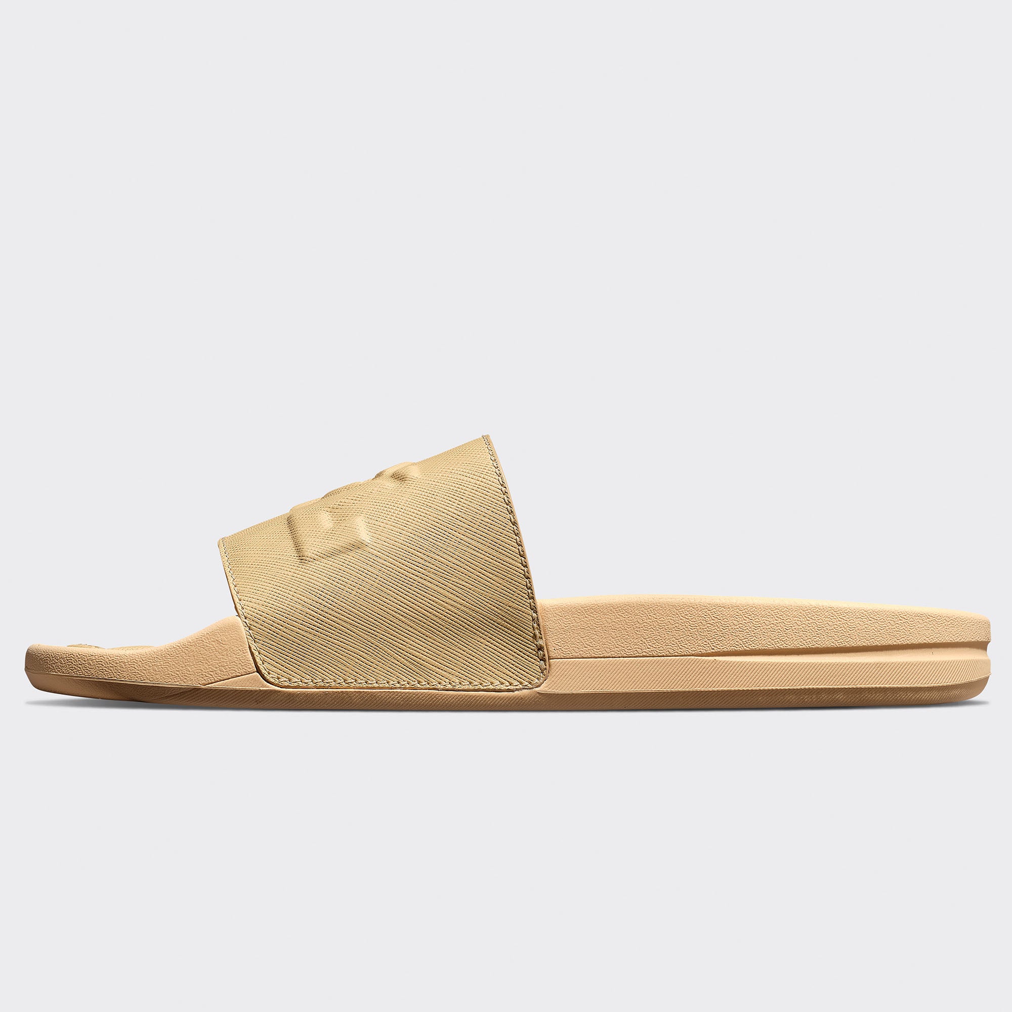 Women&#39;s Lusso Logo Slide Camel view 3