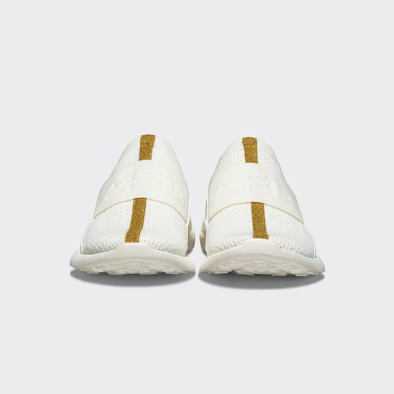 Youth's TechLoom Bliss Ivory / Metallic Gold / Racer view 5