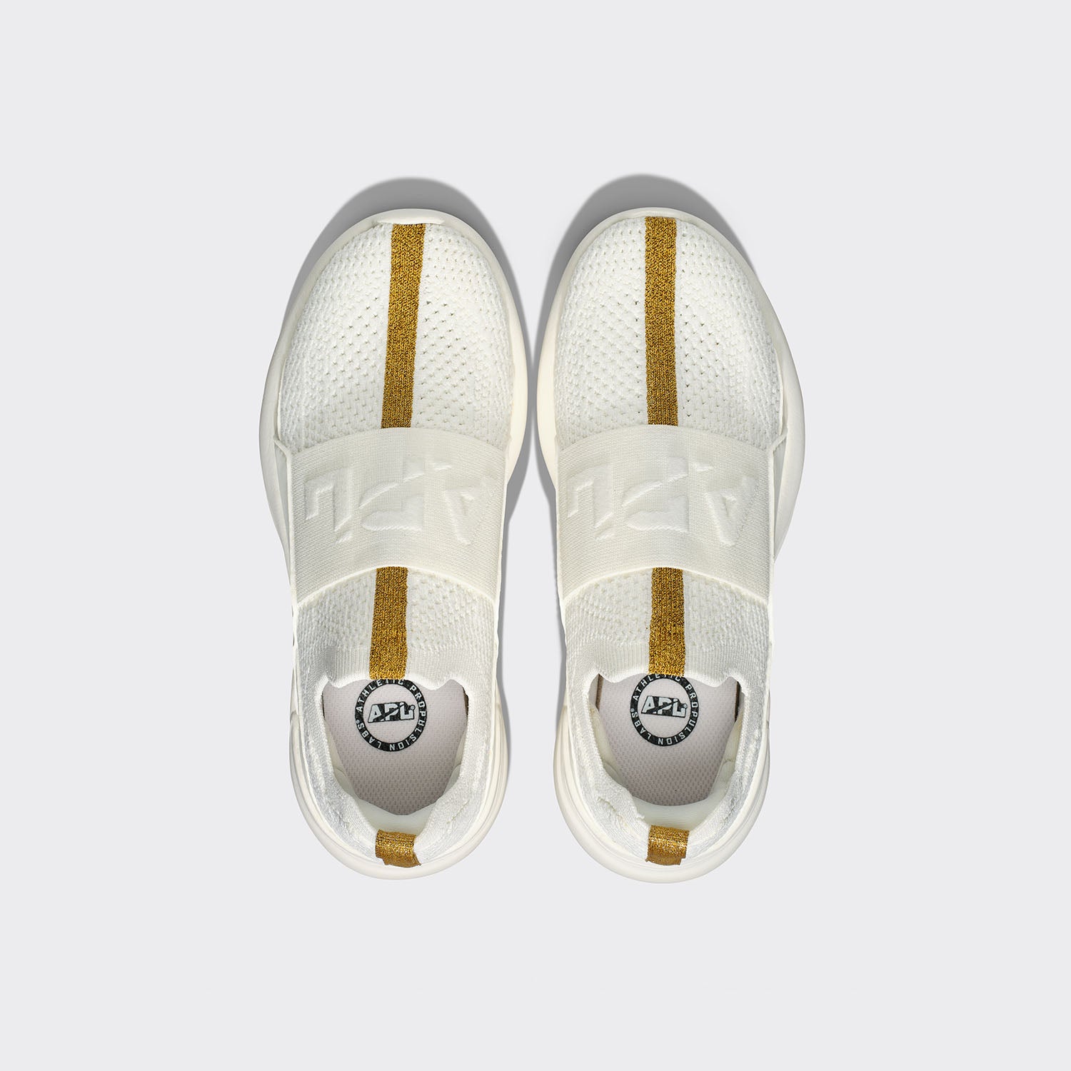 Youth&#39;s TechLoom Bliss Ivory / Metallic Gold / Racer view 1