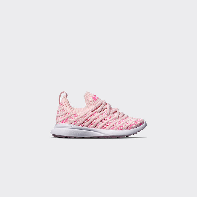 Kid's TechLoom Wave Bleached Pink / Fusion Pink / White view 1