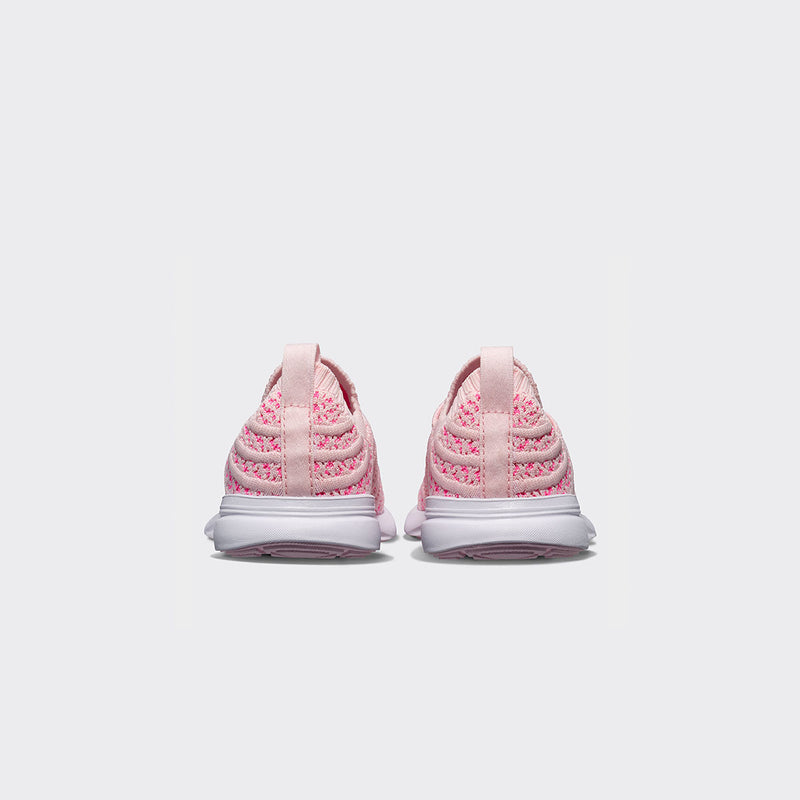 Kid's TechLoom Wave Bleached Pink / Fusion Pink / White view 3