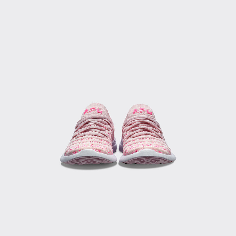Kid's TechLoom Wave Bleached Pink / Fusion Pink / White view 4