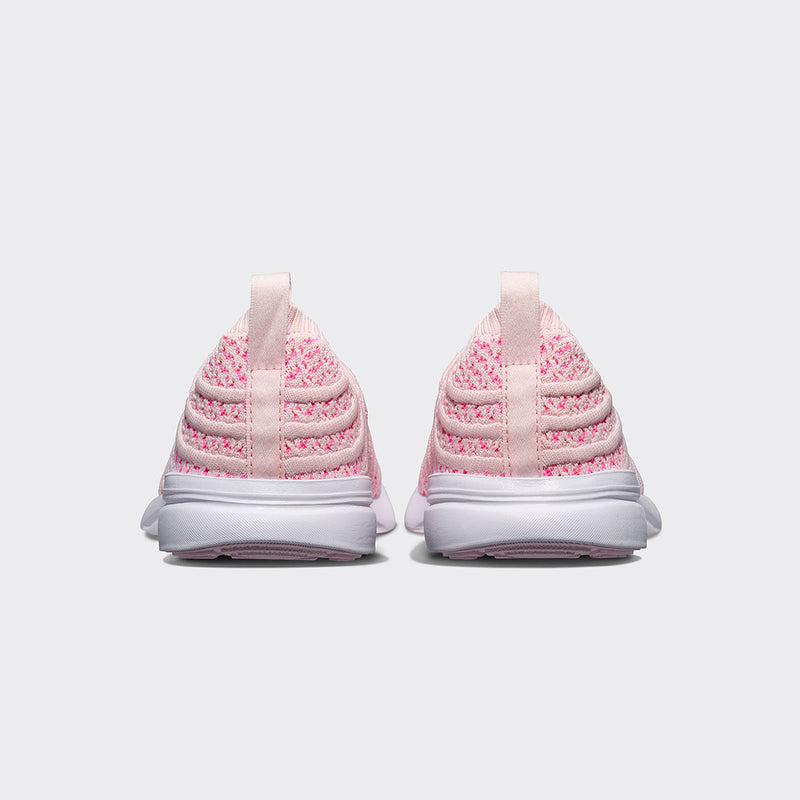 Youth's TechLoom Wave Bleached Pink / Fusion Pink / White view 3