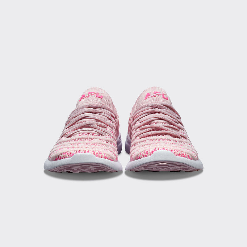Youth's TechLoom Wave Bleached Pink / Fusion Pink / White view 4