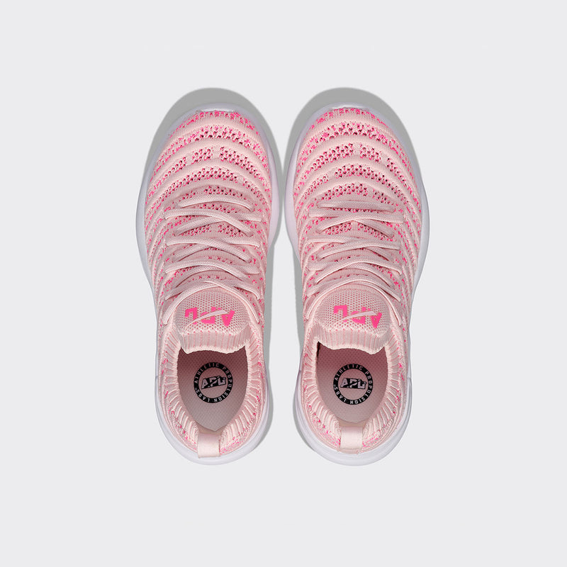 Youth's TechLoom Wave Bleached Pink / Fusion Pink / White view 5