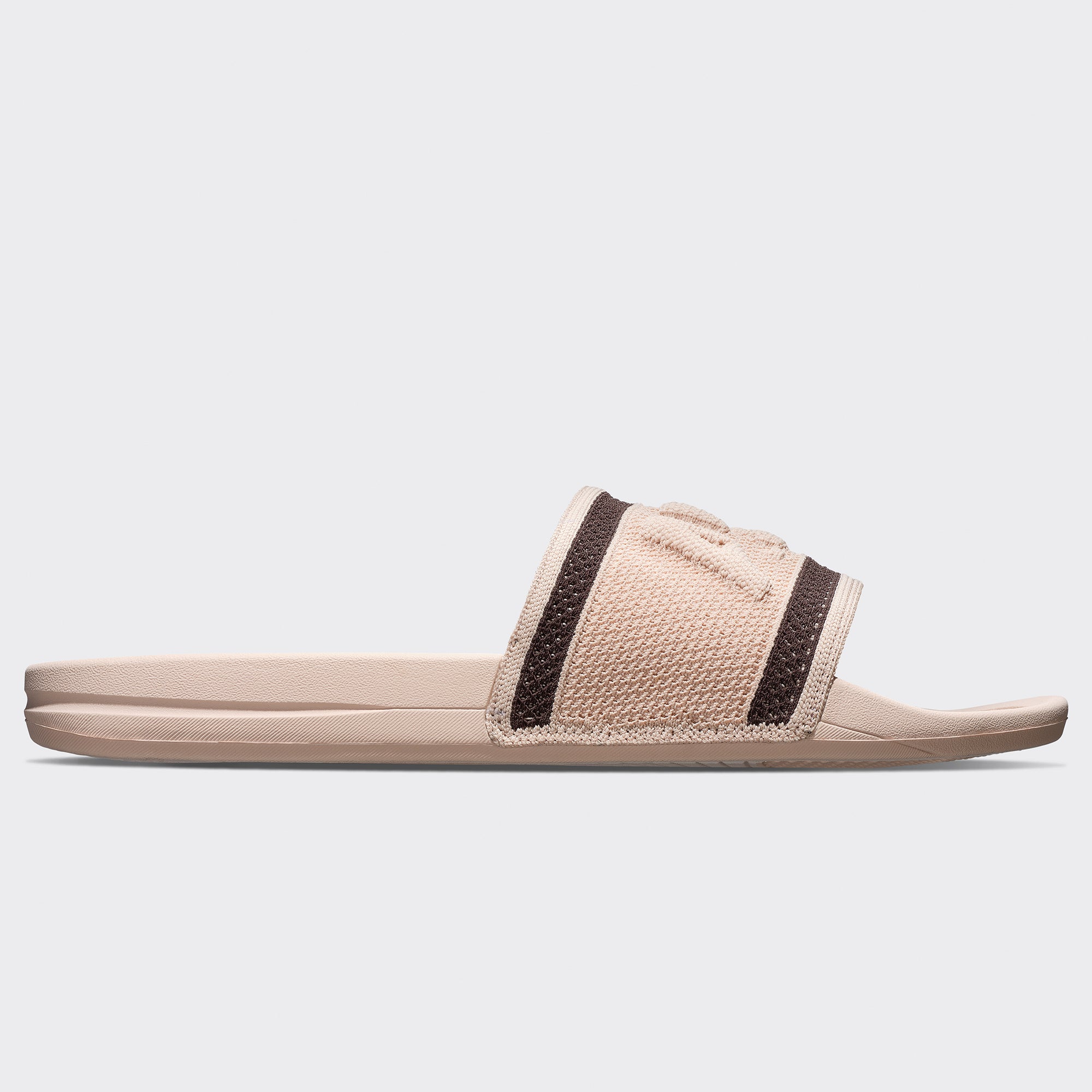 Women's Big Logo TechLoom Slide Oat Silk / Chocolate view 2
