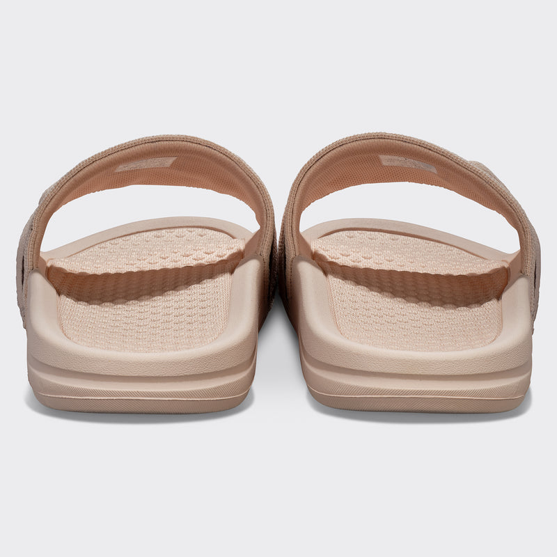 Women's Big Logo TechLoom Slide Oat Silk / Chocolate view 4
