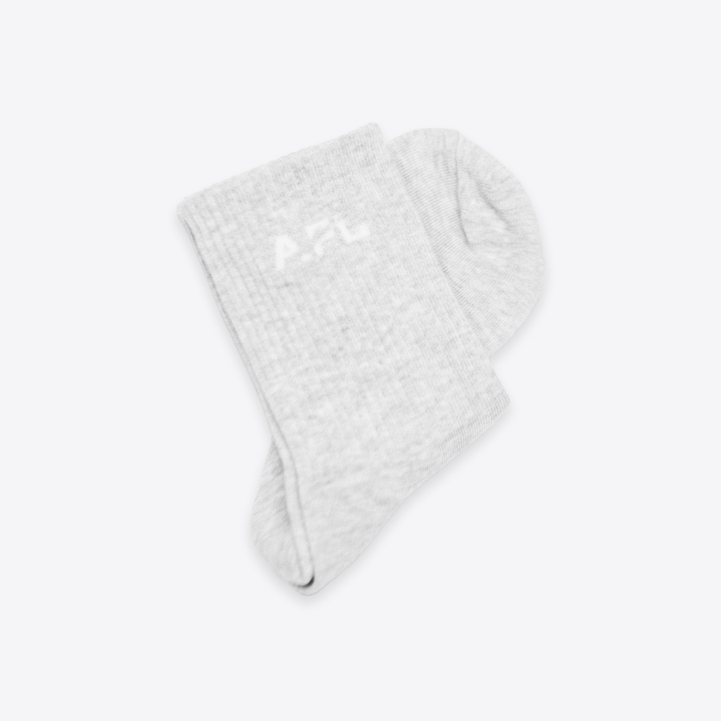 APL Lux Logo Socks Heather Grey / Ivory view 1