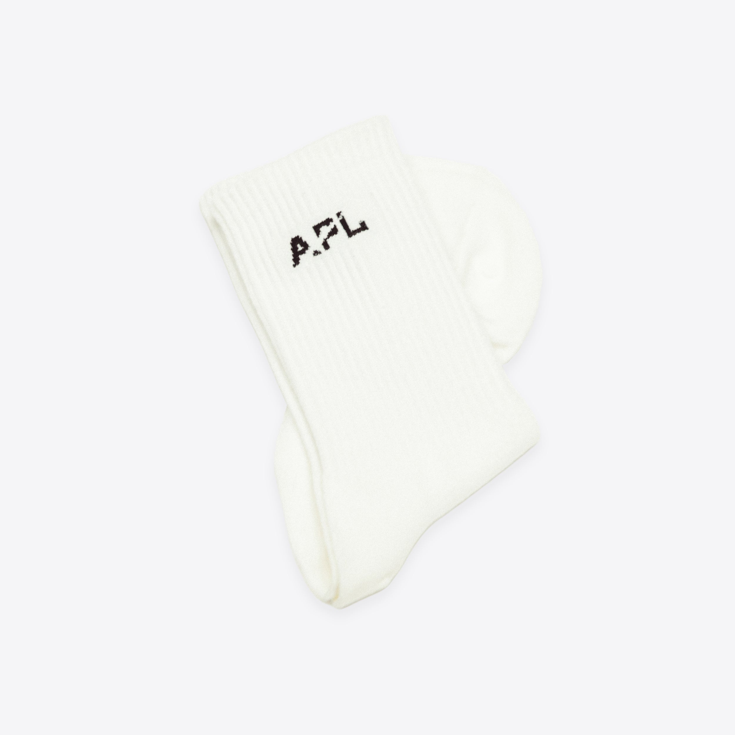 APL Lux Logo Socks Ivory / Black view 1
